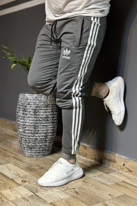 شلوار اسلش سه خط ADIDAS طوسی