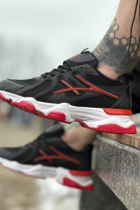 کتونی اسپرت مردانه و دخترانه ASICS NEW مشکی قرمز